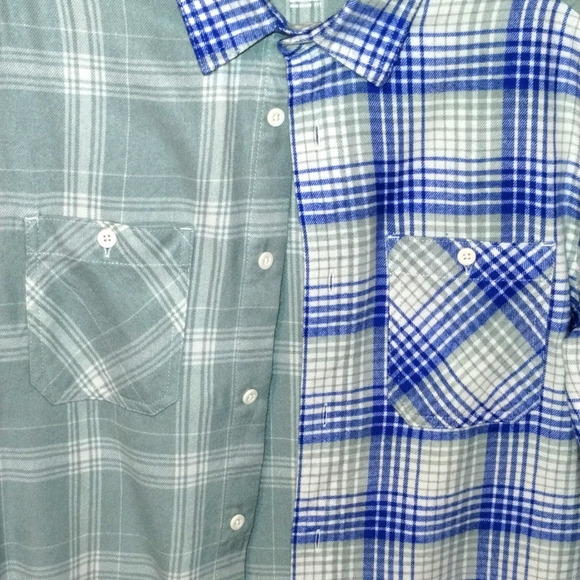Big Boys Wonder Nation Plaid Long Sleeve Button Down Shirt-Sz XXL 18-Great Cond - Picture 4 of 5